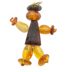 Amber pendant in the shape of a character