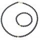 Amber necklace multicolored cylindrical pearl