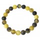 Bracelet perle d'ambre brute multicouleur