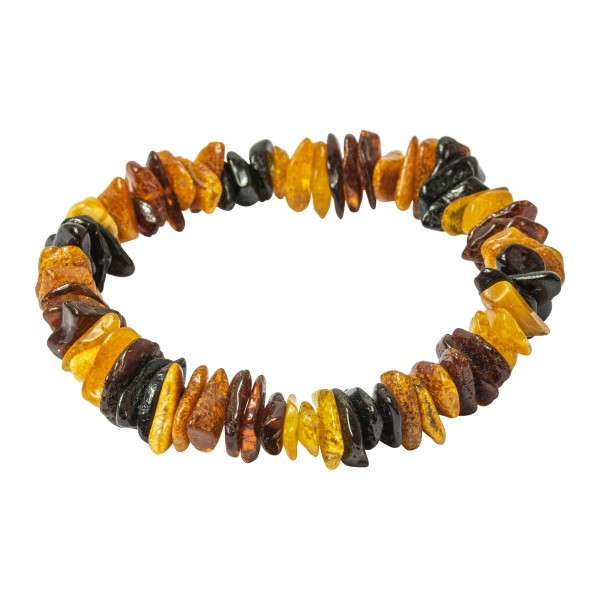Multicolored adult amber bracelet