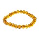 Adult Baroque round pearl amber honey bracelet