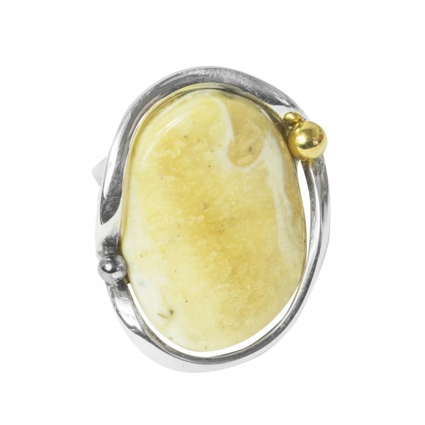 Ring amber royal and silver 925/1000