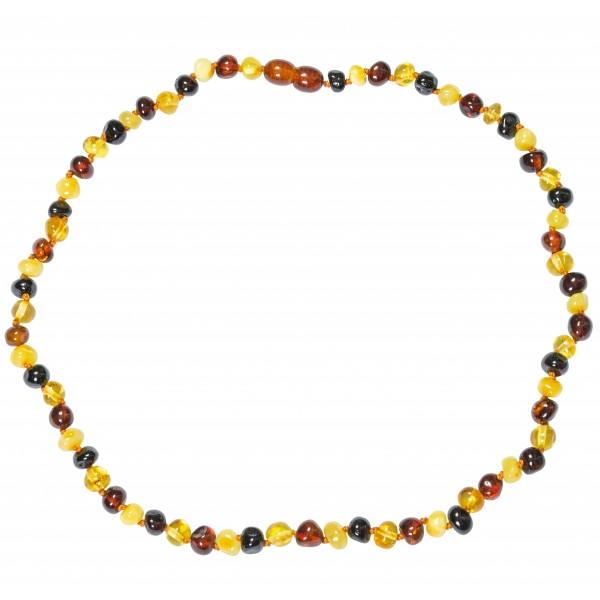 Ámbar collar de perlas multicolor para adultos