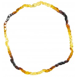 Small adult amber necklace (lemon and cognac)