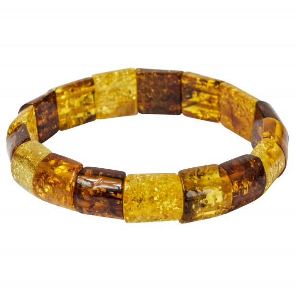 Adult amber bracelet with honey and cognac