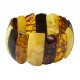 Gros bracelet d'ambre naturel multicolore