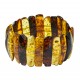 Bracelet en ambre multicouleur style baroque