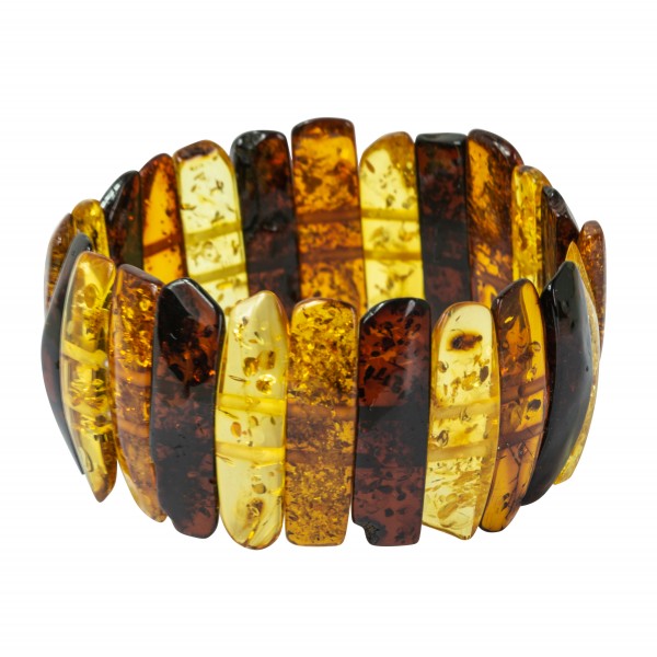 Baroque multicolored amber bracelet