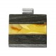 Precious wood pendant and royal amber on sterling silver