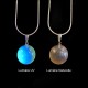 Silver 925/1000 pendant with white amber stone leaf shape