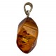 Petit pendentif femme en Ambre Baltique couleur cognac