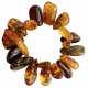 Multicolored adult amber bracelet - petals