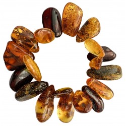 Bracelet d'ambre adulte multicolore - pétales