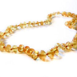 Collier en Ambre bébé jaune