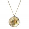 Pendentif en Argent avec Soleil plaqué Or