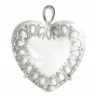 Pendentif en Argent Massif en forme de coeur