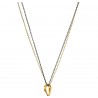 Silver gold plated and black double chain 