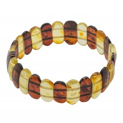 Bracelet d'ambre adulte miel et cognac