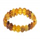 Bracelet en ambre multicolore adulte 