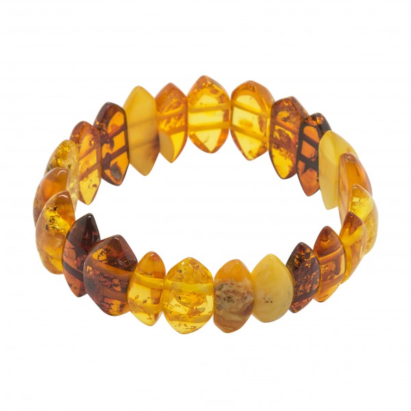 Bracelet en ambre multicolore adulte 