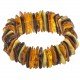 Bracelet d'ambre multicolore forme naturel