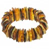 Bracelet d'ambre multicolore forme naturel