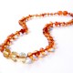 Collier en Ambre bébé cognac et jaune