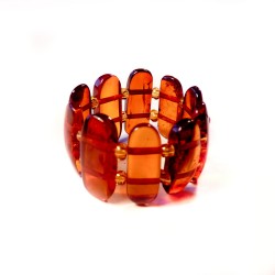 Bague en Ambre Cognac