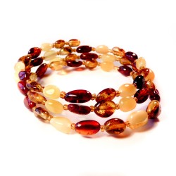 Bracelet en ambre multicolore 3 tours