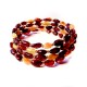 Bracelet Ambre cognac et blanc 4 tours 