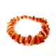 Bracelet en Ambre couleur miel et blanc