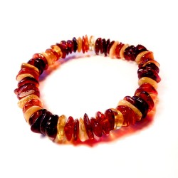 Bracelet en Ambre multicolore blanc, cognac et miel