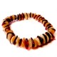 Bracelet en Ambre couleur cognac et blanc