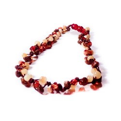 Collier en Ambre bébé multicolore 3 lignes