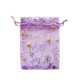 Sachet organza violet décoration noël