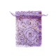 Sachet organza violet décoration plante