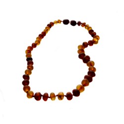 Collier ambre bébé cognac brut
