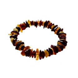 Bracelet d'ambre adulte miel et cognac