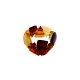 Bague tout ambre multicolore