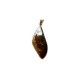 Pendentif ambre vert et argent