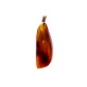 Pendentif ambre cognac et Argent