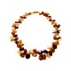 Collier d'ambre adulte multicolore