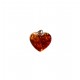 Coeur Ambre miel et Argent