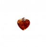 Coeur Ambre miel et Argent