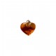 Coeur Ambre miel et Argent