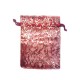 Sachet organza rouge foncé décoration plante