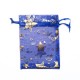 Sachet organza bleu décoration étoile et lune