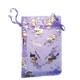 Sachet organza violet décoration "I Love You"
