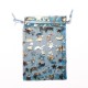 Sachet organza bleu azur décoration étoile et lune