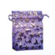Sachet organza violet décoration étoile et lune